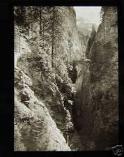 Glaszauber Laternenschieber UNBEKANNTE BERGBRÜCKE UM 1890