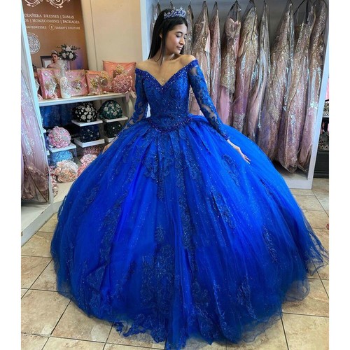royal blue dresses for quinceaneras