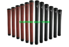 The Grip Master The Roo Leather Golf Grips BUNDLE Set Standard/Midsize Black/Red