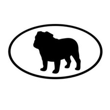 English Bull Dog Sticker bully pet breed rescue Decal