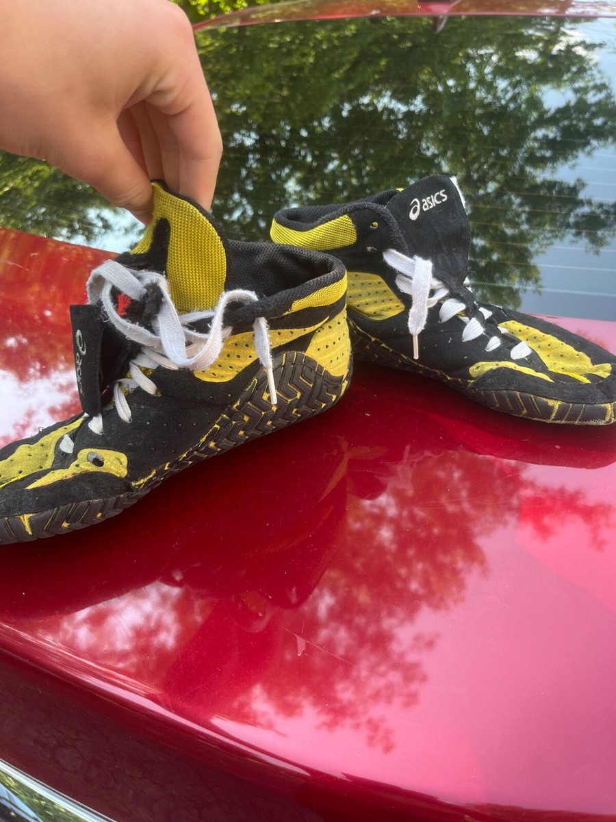 ASICS Aggressor 1 Yellow/Silver/Black Wrestling Shoes Size 8 | eBay