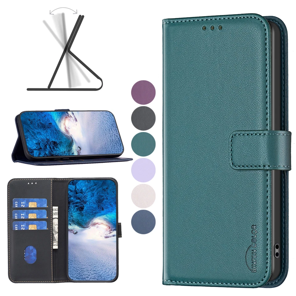 Leather Flip Stand Magnetic Wallet Case Cover For Nokia C12 C22 C32 G22 G21 G11 - Image 3 of 4