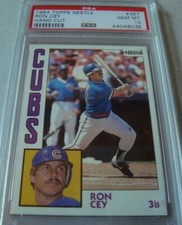 1984 Topps NESTLE #357 RON CEY psa 10 Chicago CUBS hc (035)