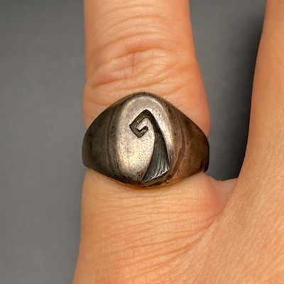 Vintage Hopi Steven Pooyouma Whirlwind Silver Ring Size 5.25 | eBay