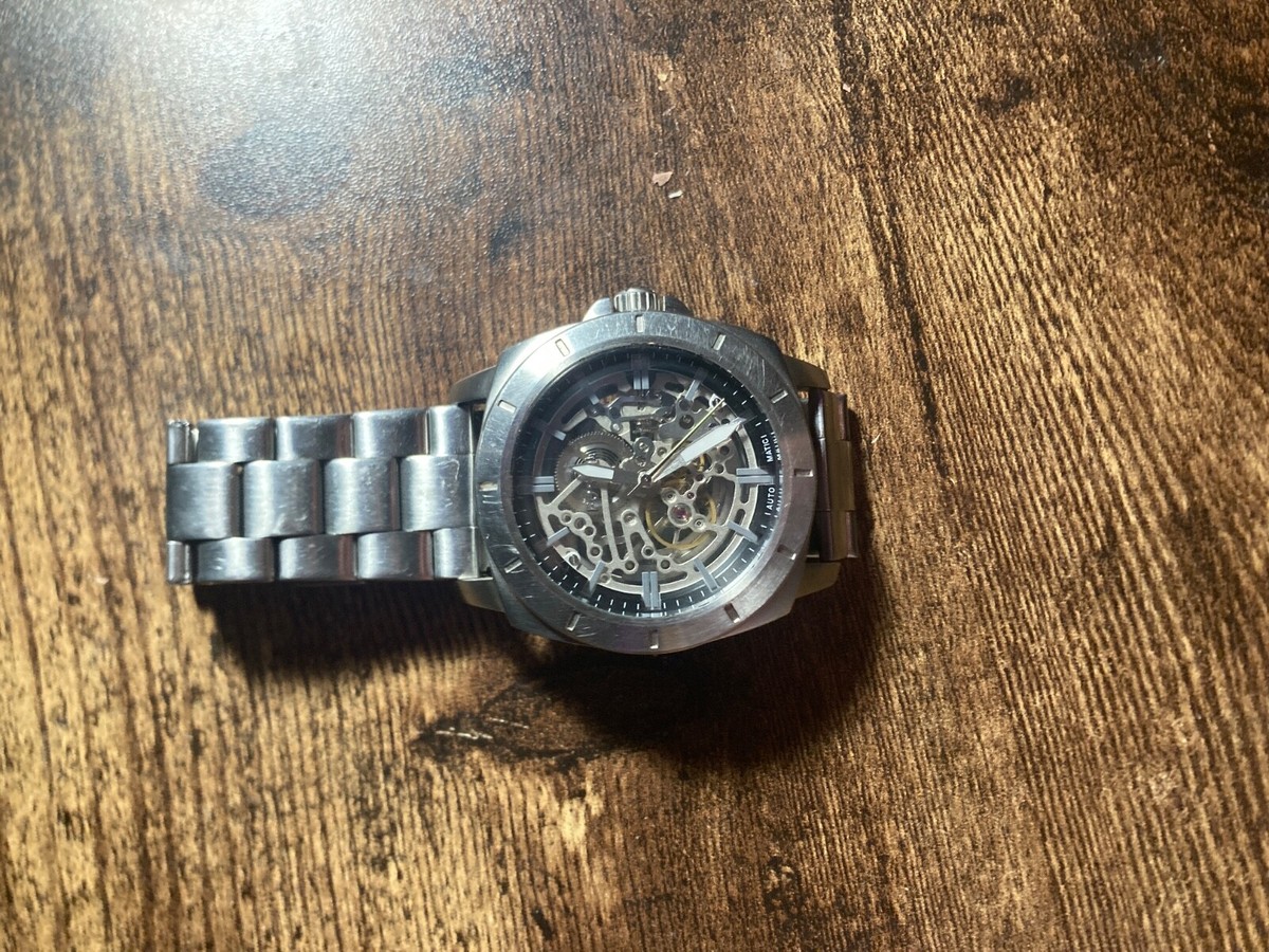 fossil watch men priveteer skeleton bq2425 | eBay