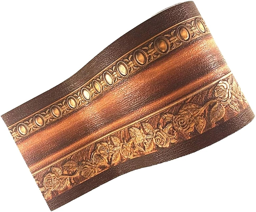 Papel pintado floral marrón rollos y hojas