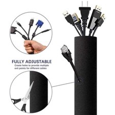 Cable Management Sleeve Cable Wrapper Storage Strip Zipper Network Cable Sleeves