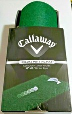 Callaway Deluxe Putting Mat Golf Practice Mat 14" x 8' Green Home/Office  NEW