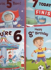 Boys 5th 6th 7th 8th Birthday Card Choices For Boys Lovely Verses 7"x5"