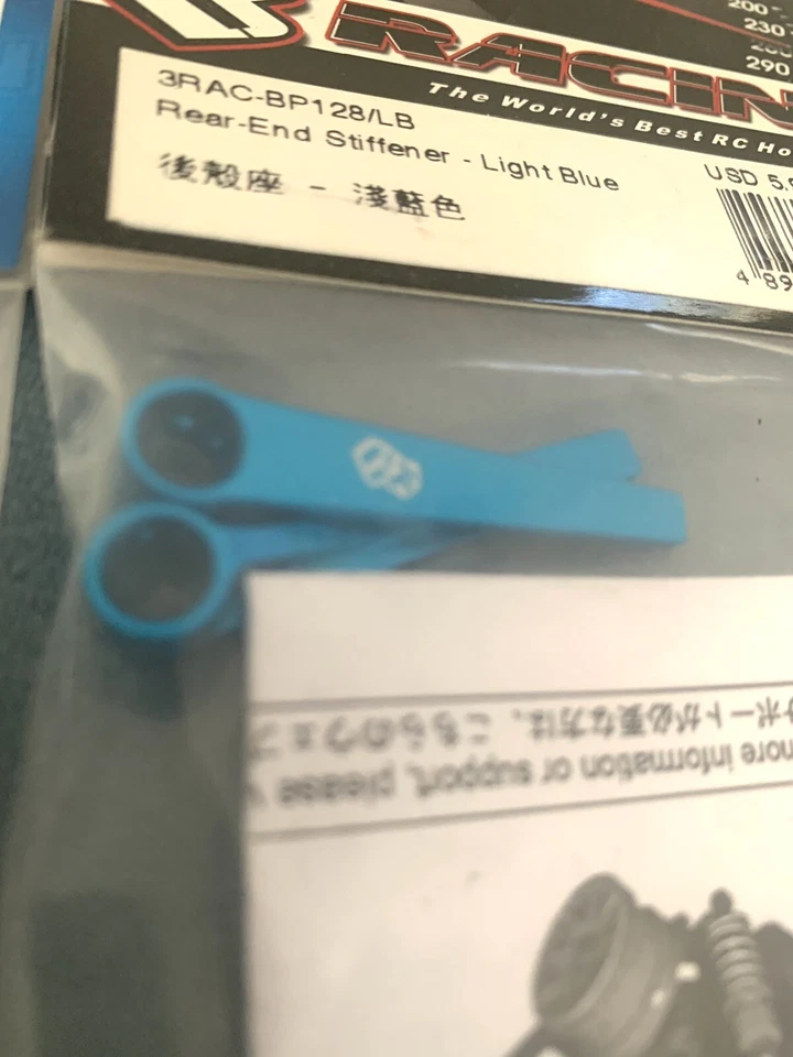 3 Racing Rear End Stiffener And Blitz Carbon Wing Support. 1/10 Touring Car Part - Image 4 of 4