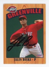 GREENVILLE RED SOX BOSTON MILB SIGNED BASEBALL CARD 2015 JALEN BEEKS
