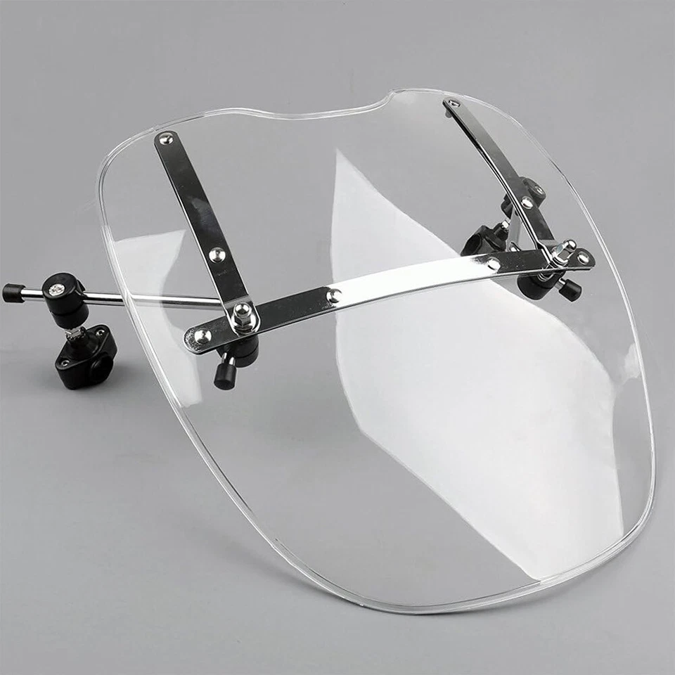 18"x16" Clear Motorcycle Windshield For Honda Valkyrie 1500 GL1500C 1800 GL1800C - Image 3 of 4