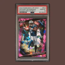 Anthony Richardson Rookie 2023 Panini VIP Gold Pink Cracked Ice SP/75 PSA 10!