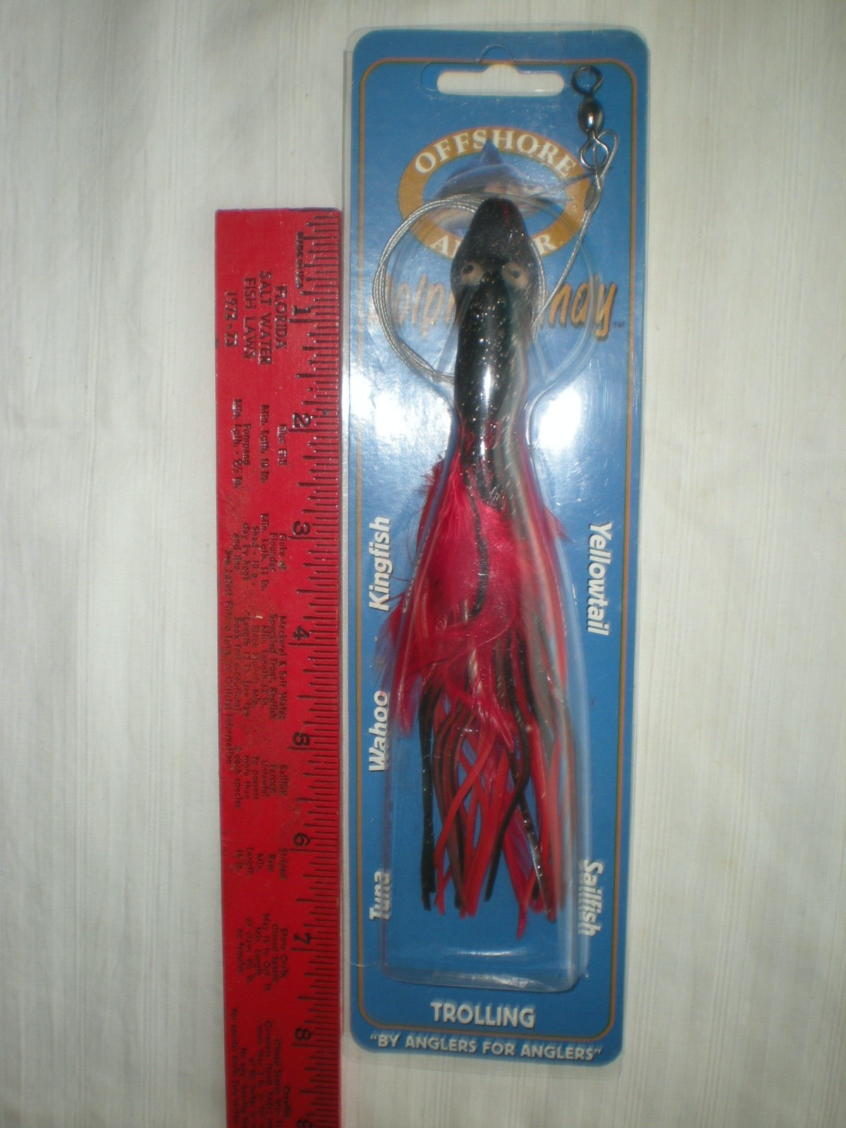 Dolphin Candy 6.5 Saltwater Trolling Lure 2 oz Black Red NIP