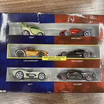 (Open Box) 2018 STAR WARS Exclusive HOT WHEELS Character car 6 Car Box Set