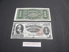 Reproduction 1886 US $1 Dollar Bill Martha Washington Silver Certificate COPY.