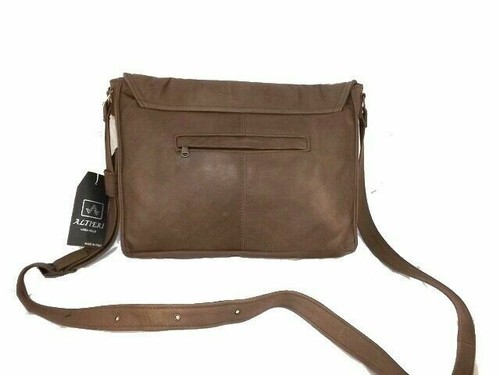 BOLSO DE HOMBRO ARTESANO HOMBRE EN CUERO NABUCATA, MOD: CLIPS DE TERRY - DE COLECCIÓN - Imagen 2 de 3