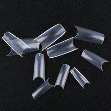 BOO1 - 500 Clear FRENCH False Fake Nail Tips