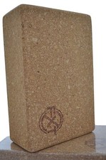 FXT Cork Wood Yoga Pilates Block 9x6x3 Natural Color Free Shipping