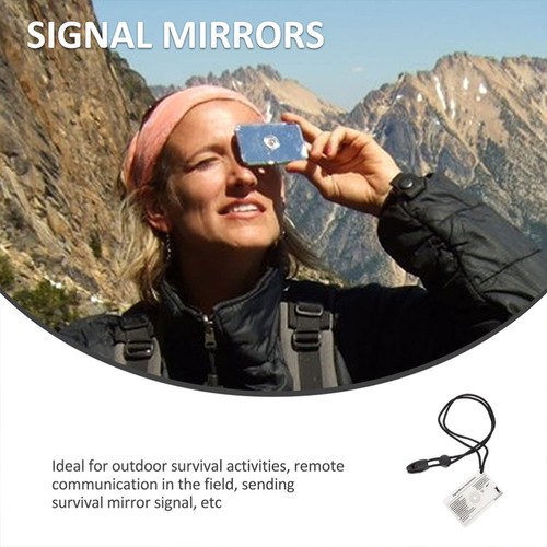 2 Pcs Survival Mirrors Camping Signal Emergency Reflectors Signaling for - Picture 10 of 12