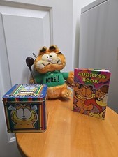 Lot Of 3 VTG Garfield Golf Club Fore Plush 9" NWT, Bank, Adress Book