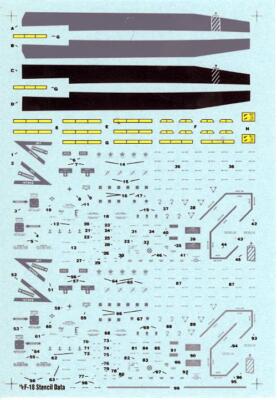 Hi Decals 1/72 MCDONNELL DOUGLAS F/A-18 HORNET STENCILS & DATA