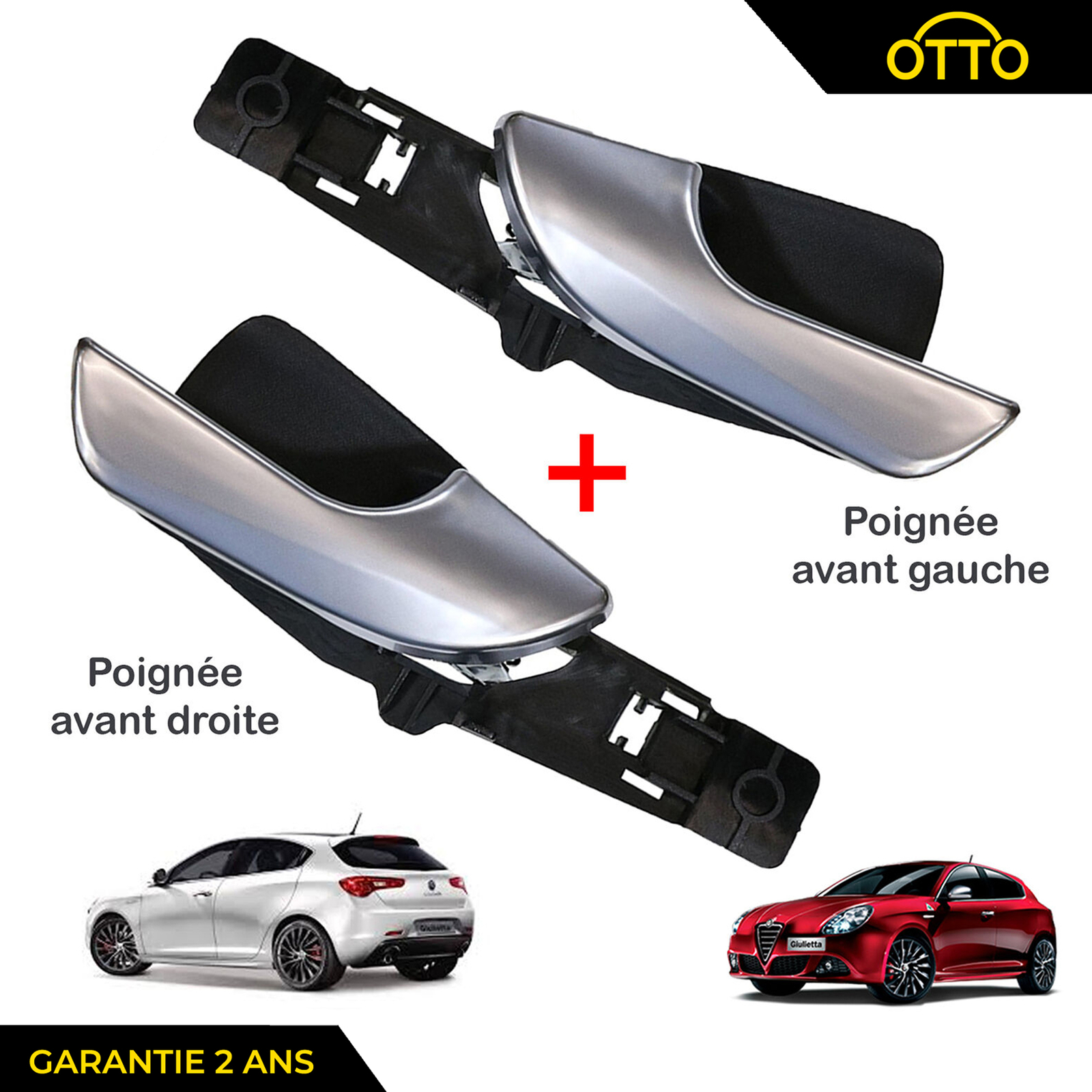 Poignée de porte Giulietta en ABS renforcé anti-casse pour intérieur avant
