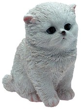 Gatto Bianco Cucciolo - cm 14,5x12x16,4 h (animali in vetroresina)