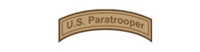 7" us military paratrooper tab bumper sticker decal usa made