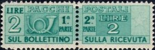 1946 italia repubblica Pacchi Postali Ruota £. 2