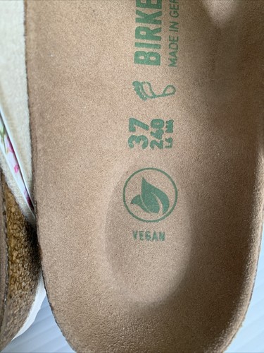 Sandalo perizoma BIRKENSTOCK Giza BS Birko Flor VEGANO US 6 ACQUERELLI FIORE BIANCO - Foto 13 di 24
