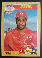 Ozzie Smith St. Louis Cardinals 1987 Topps All - Star Baseball Card