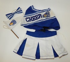 Vintage Build a Bear Cheer Leader Uniform Pennant and Hair Bow Outfit