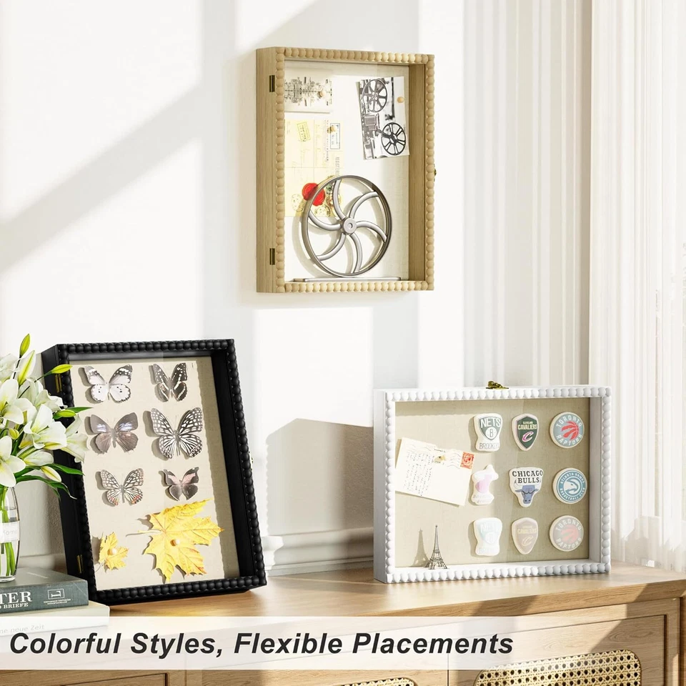 Shadow Box Frame 11x14, Deep Large Shadow Box Wood Bead Border NIB - Image 3 of 4