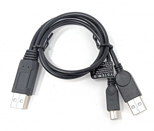 System-S Cavo USB 2.0, 30 cm, tipo A maschio a maschio, angolare, colore: nero