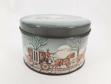 Vintage Cherrydale Farms Horse Drawn Carriage in Winter Snowy Landscape