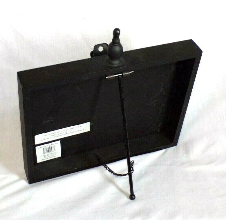 Decorative Rustic Wood Clamp Burlap Picture Frame Holder Memo Note Board 10x10" - Image 2 of 2