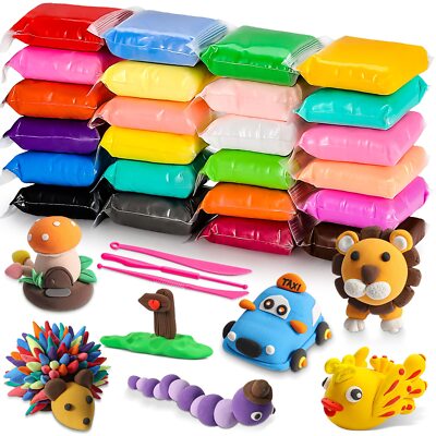 Modeling Clay Air Dry DIY Ultra Light Molding Clay 24 Colors Soft