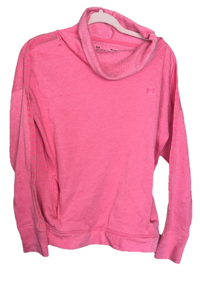 VETEMENTS Felpa Under Armour collo cappuccio manica a rete rosa taglia media