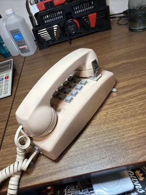 #ad W. Electric ATamp;T Bell Phone Wall Mount Push Button 2554BMP Beige $49.99