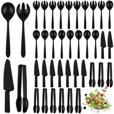 Leriton 40 Set Disposable Plastic Serving Ute...