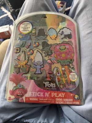 Trolls World Tour Fluffy Stickers Set Of 27 Stick And Play New In Package