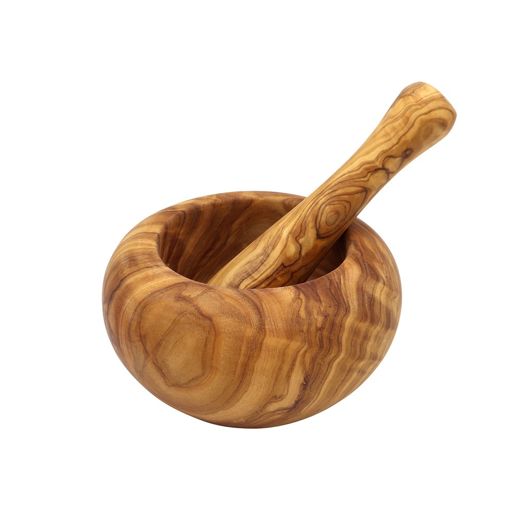 Mortier en olivier de 15 cm Chevalier Diffusion en bois noble façonné