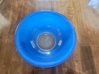 VTG PYREX #325 Large Blue Mixing Bowl Clear Bottom Corning U.S 2.5 L Excellent