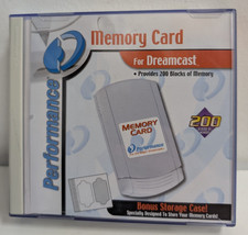 Performance Dreamcast Memory Card Red 200 Blocks with Storage Case