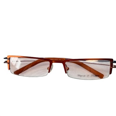 Wagner & Kuhner Eyeglasses Women 51-18-130 Orange Blue Semi-Rimless 60098-740