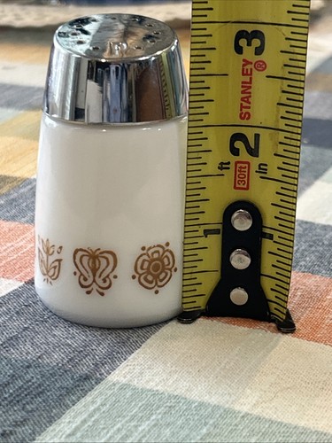 Vintage Starline Golden Butterfly Print Milk Glass Pepper Shaker Only - Picture 11 of 14