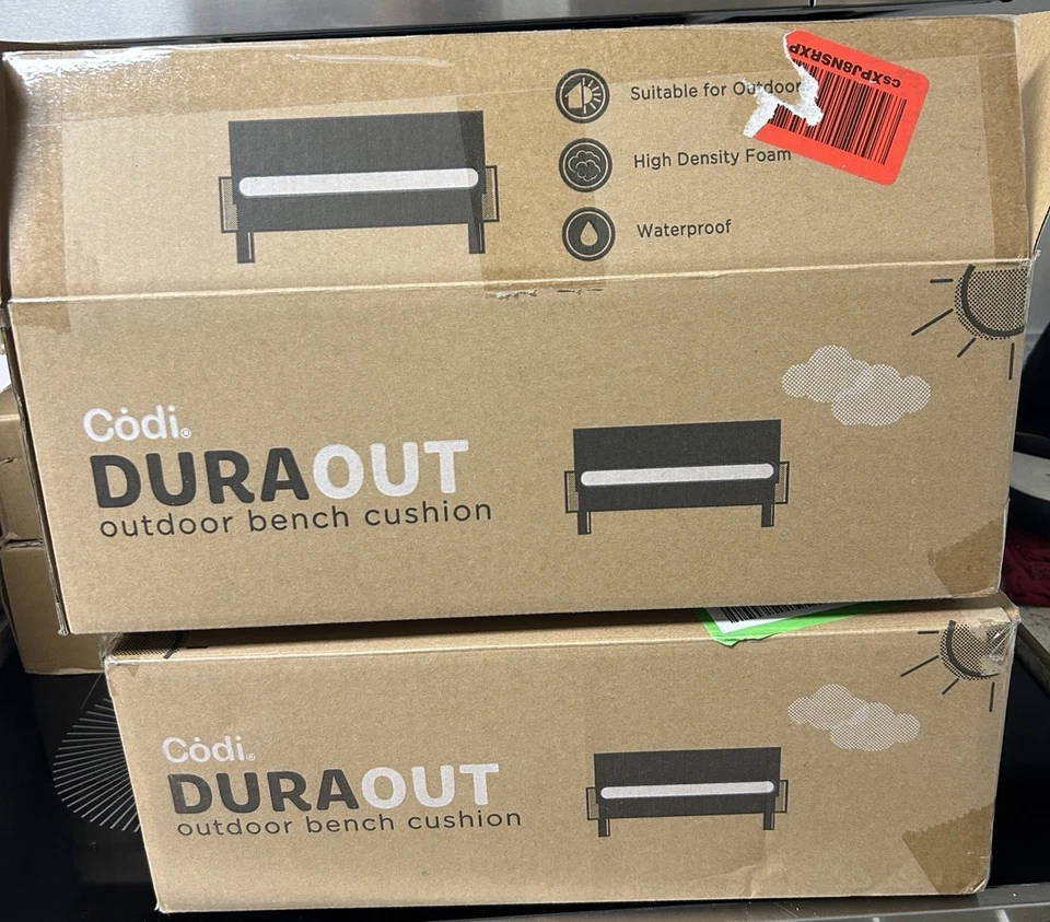 NUEVO Cojín de banco o asiento oscilante para exteriores Codi DURAOUT con cubierta impermeable con cremallera Foto 4 de 4