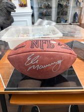 Eli Manning full size Football Signed in case New York giants holo COA