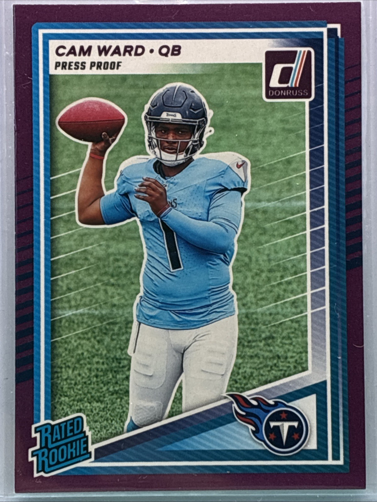 2025 Panini Donruss - Rated Rookie Cam Ward #350 Purple Press Proof (RC)